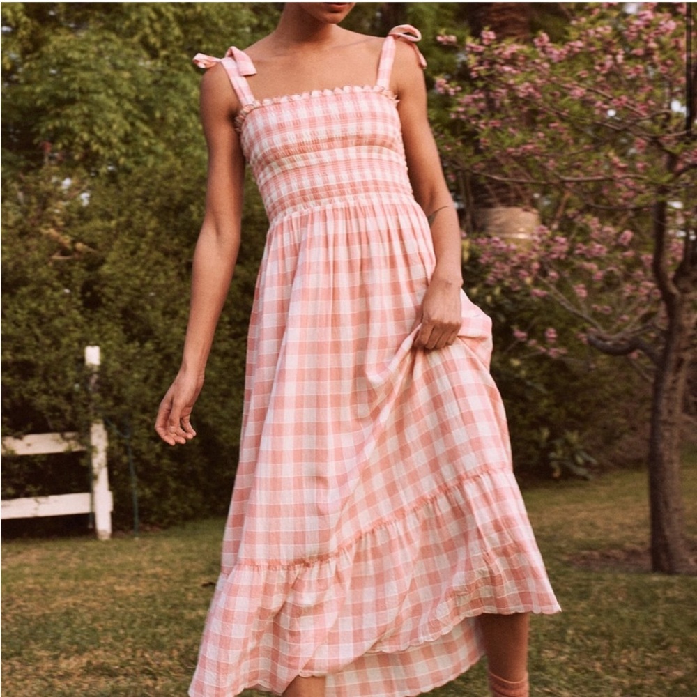 The GREAT. The Lagoon Gingham Dress